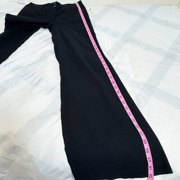 Maeve by Anthropologie The Naomi Pants Black High Rise Flare Size 4 NWT - Picture 10 of 16
